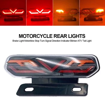 1 x 12V Motocykel Zadné Svetlá LED Motocykel Brzdové Svetlo ATV zadné Svetlo Motocyklové Stop Zase Signál Smerom Indikátor Blinker