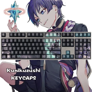 108Keys Genshin Vplyv Keycaps Hra Charakter Kunikuzushi Scaramouche Mechanické Klávesnice Dekorácie PBT Anime Cosplay Keycap