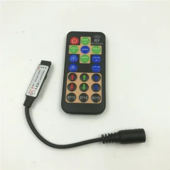 10pcs Mini RGB LED Controller 19 tlačidlá 3*4A s DIY funkciu použiť pre 5050 3528LEDStrip svetlo S RF Diaľkové Ovládanie Stmievač