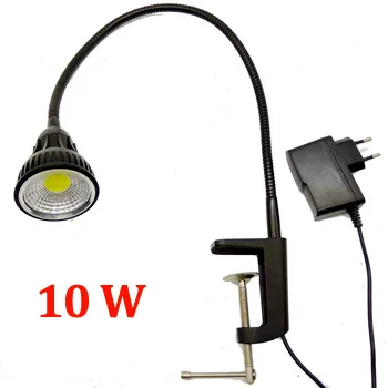110V/220V 10W Led Flexibilné Potrubie Stolná Lampa So Svorkou