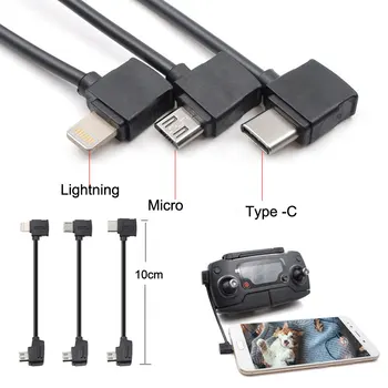 2 ks DJI Mavic mini Kontrolu 10 cm Micro USB Typ-c IOS Android OTG Kábel, Linka Pre DJI Mavic pro/air/Hubsan zino iPhone Tabuľka