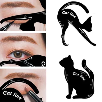 2 ks Očné make-up Tutorial Mačka Očné Prípravky na Nový Dizajn Očné Prípravky na Modely Obočia, očných liniek Šablóny Shaper Nástroj