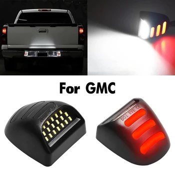 2 Ks Pre GMC Sierra 1500 2500 3500 Yukon XL 500 2500 Červené Biele LED Číslo Auta špz Svetlo Lampy Montáž Auto Osvetlenie