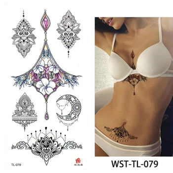 2021 Nové Módne Geometrie v pohode Dočasné Tetovanie Nálepky Ženy Minimalistické línie vzor Body Art Nový Dizajn Falošné Mužov Tetovanie