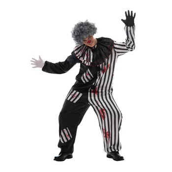 2022 Dospelých Zlo Klaun cirkus Cosplay Halloween Kostým Vintage Mužov Krvavý Vrah Klaun, Karneval, Veľkonočné Purim Maškarný