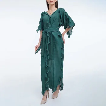 2023 Jarné zasadnutie Európskej Americký dámske Šaty Prikryť Originálny Dizajn a Módne, Elegantné Dlhé Voľné Strany tvaru Estetické Midi Šaty
