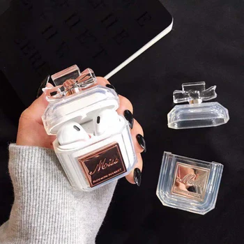 3D luxusný Parfum fľašu Silikónový Kryt Pre apple Airpods 2 1 Prípade bluetooth slúchadlá accesorios roztomilý Slúchadlá Ochranné puzdro