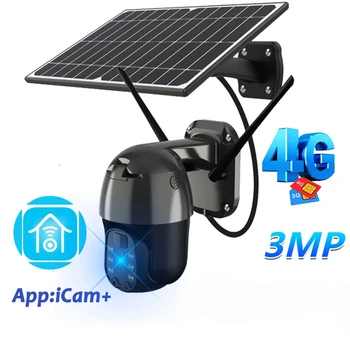 4G WiFi IP Kamera Solárny Vonkajšie Sim Karty 3MP 1536P 1080P Solárny Panel IP PTZ Nočné Videnie Video monitorovací KAMEROVÝ PIR