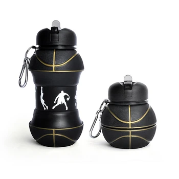 550ML Basketbal, Fľaša s Vodou, Cvičenie, Fitness Botella Skladací Pohár Vody Prenosné Tetera Športy Vodné Kanvica na Tour Turistika
