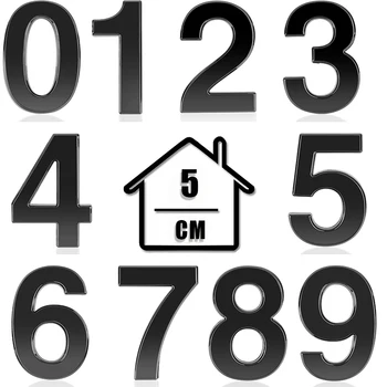 5Cm Exteriér Domu Čísla, označenia Na Dvere, Schránky Čísla 0-9 Samolepiace Čísel Pre Vonkajšie Byt Office Hotelová Izba