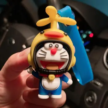 7 cm Keychain Prívesok Doraemon Plyšové Hračky, Móda Deti, Dievčatá Narodeninám Stand by Mi Roztomilé Modré Tuku Bábika Keychain Kreslených