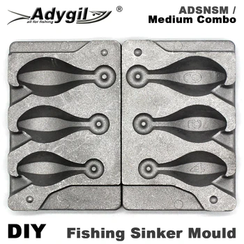 Adygil DIY Rybárske Snapper Záťaže Plesne ADSNSM/Stredne Combo Snapper Záťaže 112g 140 g 168g 3 Dutín