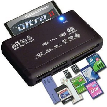 All-In-One Čítačka Pamäťových Kariet Pre Externý USB Mini Micro SD SDHC M2 MMC) XD CF S USD Kábel Čierny Rýchlu Výmenu Údajov Zariadenia