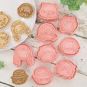Anime Démon Vrah Cookie Frézy Formy Nastaviť DIY Cartoon Cookie Pečiatka Pečivo Nástroje Biscuit Formy na Pečenie Fondant Fréza