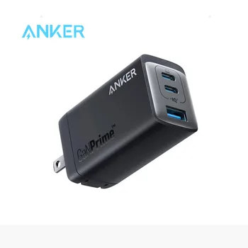 Anker 735 Rýchlo Nabíjačky (GaNPrime 65W) Tri-port USB, C Kompaktné Skladacie Steny Poplatok za MacBook Pro/Vzduch iPad, Galaxy S20 12 Mini
