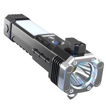 Baterky Vysoké Lúmenov Multi-Funkcia Auto Bezpečnosť Kladivo Baterka Magnetické Bleskové Svetlo S USB Nabíjačku Pre Vozidla Escape 4