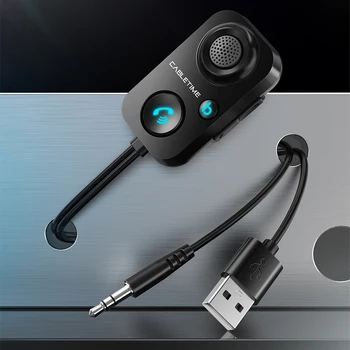 Bluetooth Prijímač 5.1 AUX Audio 3,5 mm Adaptér Bezdrôtovej siete pre Hands-Free Car Zosilňovač, Reproduktor, konektor pre Slúchadlá