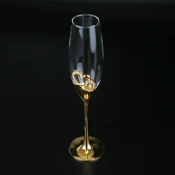 Crystal šampanské svadobné čašu červeného vína milovníkov Európskej domov šumivé sladké poháre na víno, zlato