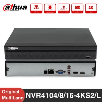 Dahua NVR4104HS-4KS2/L NVR4108HS-4KS2/L NVR4116HS-4KS2/L 4/8/16 CH P2P Kompaktný 1U 4K&H. 265 ONVIF Lite Network Video Recorder