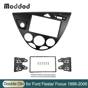 Dvojité 2 Din Stereo Panel pre Ford Focus Fiesta Fascia Rádio DVD Rám CD GPS Rámu Refitting Dash Inštalácie Výbava Auta
