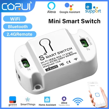 EWeLink WiFi Bluetooth Smart Switch 2.4 G Mini Diaľkové Ovládanie Inteligentných Domov Na-off Prepne Ovládanie Hlasom Alexa Domovská stránka Google Alice
