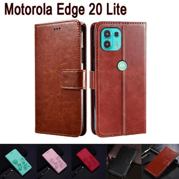 Flip Telefónu Kryt Pre Motorola Edge 20 Lite Prípade Ochranný Obal Knihy Etui Pre Moto Edge 20 Lite Peňaženky, Kožené Puzdro Funda Taška