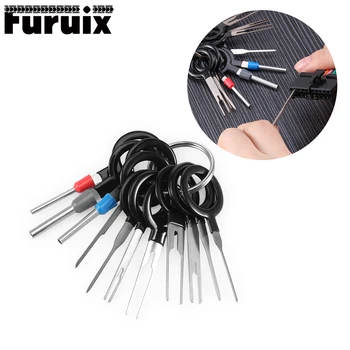 FURUIX nástroje 11*Terminál Nástroj pre Odstránenie Auto Elektroinštalácie, Lemovaných Konektor Pin Extractor Auta