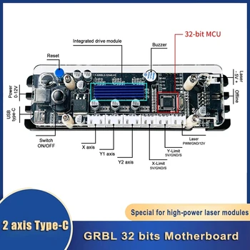GRBL Offline Radič Rada 2Axis Stepper Motor Double Y Osi USB Ovládač Rada Pre GRBL Pre Laserové Rytie Stroj na Rezanie