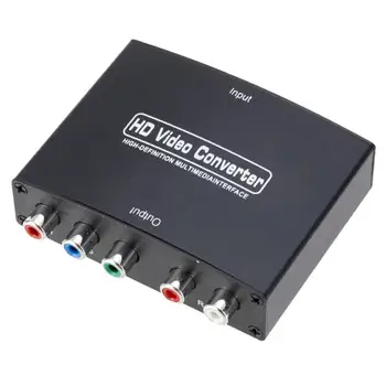 HD 1080P HDMI-kompatibilné 5 RCA RGB Komponentné Video YPbPr R/L Audio Converter Adaptér