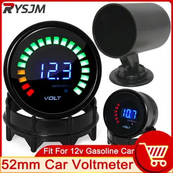 HD 2 Palcový 52mm 12V Auto Digitálny Voltmeter Volt Rozchod Meter 20 LED Black 8~18V Voltov Voltovú Batériu Tester Auto, Meter NÁSTROJA