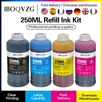 IBOQVZG 250 ML/Fľaša Náplň Dye Ink Kit Pre HP Epson Canon Brat Atramentová Kazeta do Tlačiarne CISS Pre Office Školy Domov Dokumentu