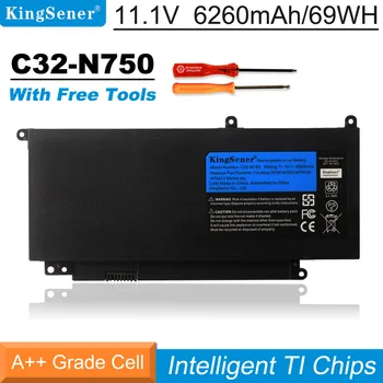 KingSener C32-N750 Notebook batéria Pre ASUS N750 N750J N750JK N750JV N750Y47JK-SL N750Y47JV-SL 11.1 V 6260mAh/69WH