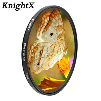 KnightX colse až Makro 10+ Objektív Filter Riadku 49 mm 52mm 55mm 58mm 67MM 72 mm 77mm Pre nikon, sony canon foto glass fotoaparát d5300