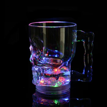 Kreatívne Darčeky LED Blikajúce Farebné Lebka hlavy Pohár,Pohár Whisky, svadby, bar, oslavy, rekvizity žiariace hračky