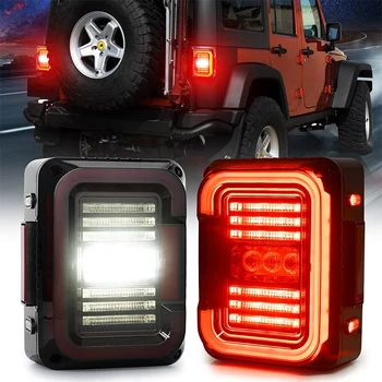 LED zadné svetlo Zadné zadný Nárazník Zadnej strane Svetla smerovku Stop Lampa Pre Jeep Wrangler JK JKU 07-18 Auto zadné svetlá, Montáž