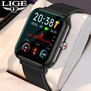 LIGE Športové Smart Hodinky Mužov Teplota Fitness Smartwatch Ženy Krvný Tlak Digitálne Hodinky Pre Android iOS Počasie Náramok
