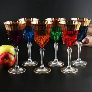 Luxusné Crystal Fire 24K Zlata, poháre na Víno, Pohár Šampanského Flauta Kreatívne Domáce Bar Hotel Strany Pitnej Ware