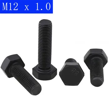 M12 x 1.0 ( 12mm ) Pokutu Ihrisku Hex Spp Matice / Skrutky, 8.8 Legovanej Ocele, Závit Metrický Ťuknite na položku DIN 933 ISO 4017