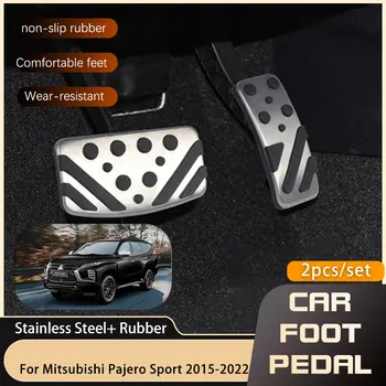 NA MT Auto Nožné Pedále Pre Mitsubishi Pajero Montero Shogun Šport 2015~2022 Plyn Brzda Nehrdzavejúcej Ocele Non-slip Pedál, Auto-Styling