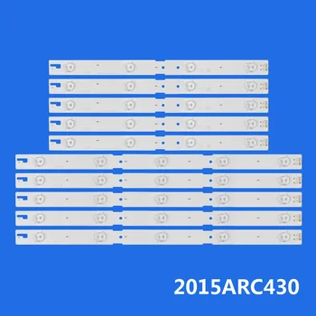 Nové 10PCS Podsvietenie LED Pásy 2015ARC430_3228_R04 L05_REV1.0_150716 Pre 43VLE5523WG 43VLE6629BR 43VLE6524