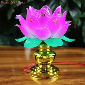 NOVÉ 1pcs Buddhistic Lotus Lampa Farebné Lotus Lampy Stolové Dekorácie Svetla pre Domáce Meditácie Uctievanie Budhizmus Chrámu