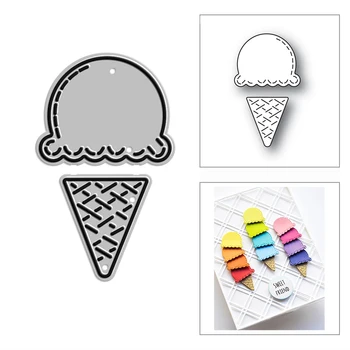 Nové 2021 Malý Ice Cream DIY Potravín Plavidlá, Rezanie Kovov, Zomrie pre Scrapbooking a Karty, Takže Dekorácie Razba Formy Bez Pečiatky