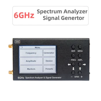 Nové 6GHz SA6 Prenosné RF spektrálny Analyzátor Spektra Explorer Signál Genertor S Tracking Generátor 6.2 GHz S Dotykovou obrazovkou