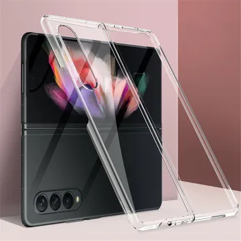 Pevný PC Transparentné puzdro Pre Samsung Galaxy Z Zložiť 3 5G Z Fold3 ZFold3 Zložku 3 číreho Plastu Flip Shockproof Kryt Telefónu Coque