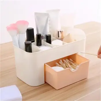 Plastové 6 Mriežky Make-Up Úložný Box Zásuvky Kozmetické Organizátor Ploche Drobnosti Úložný Box Šperky Laky Na Nechty Make-Up Kontajner