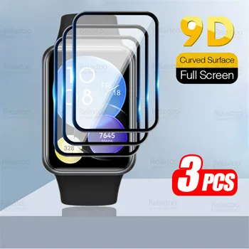 Pre Huawei Sledovať Fit 2 Skla 3KS Plný Zakrivené Mäkké Tvrdeného Skla Hauwei WatchFit2 Fit2 Smartwatch Screen Protector Kryt Film