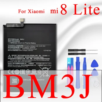 Pre Xiao Mi 100% Pôvodnej KiKiss BM3J 3350mAh Batérie pre Xiao 8 Lite MI8 Lite BM3J Vysoko Kvalitné Mobilné Telefónne Batérie +Nástroje