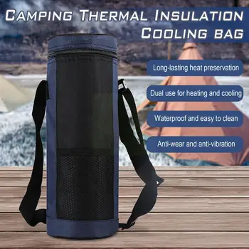 Prenosné Outdoor Camping Fľaša na Vodu Izolované Chladnejšie Taška Univerzálny Tepelnej Veľkú Kapacitu Príslušenstvo Turistika Fľaša na Vodu B I3U9