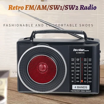 Prenosné Retro Rádio FM/AM/SW1/SW2 Rádio Prijímač zapnutý Reproduktor, Podpora Suché Batérie Napájací zdroj Narodeninám
