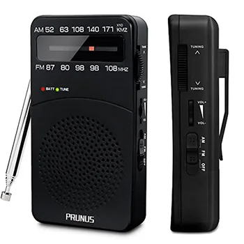 PRUNUS J-166 Vrecku Prenosný Mini Rádio FM/AM Digitálne Ladenie Rádio prijímač, FM87-108MHz MP3 Prehrávač Hudby Rádia pre AA batérie